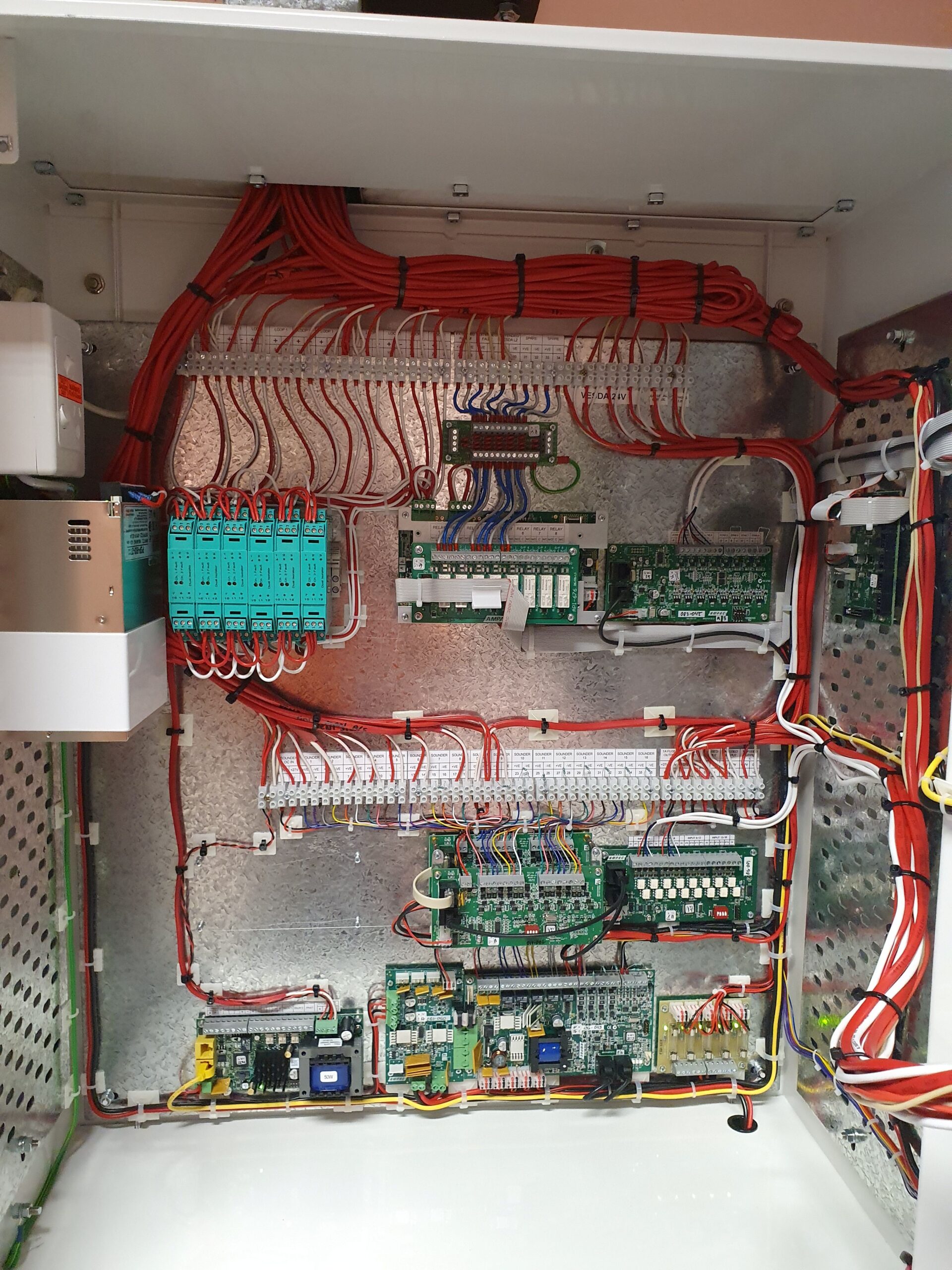 Electronics Inside Fire Panel